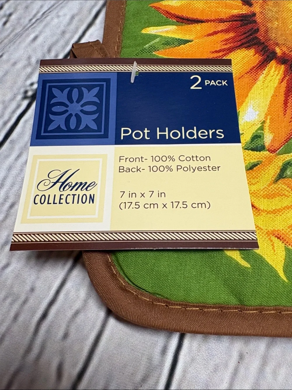 Home Collection Sunflower Kitchen Linen Set - Yellow & Green